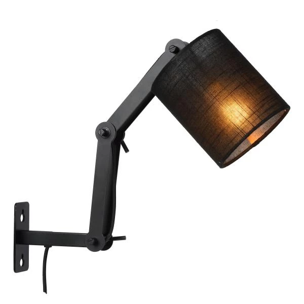 Lucide TAMPA - Wandlamp - 1xE27 - Zwart - detail 1